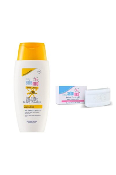 Sebamed Baby Sun Losyon SPF 50 Çocuklar için Güneş Losyonu 150 ML + Bebe Komp...