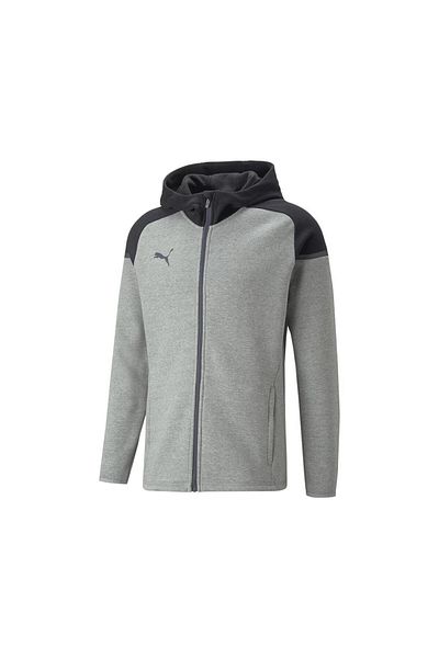 Puma Ανδρικό ποδοσφαιρικό μπουφάν Teamcup Casuals Hooded Jkt65798713 Γκρι