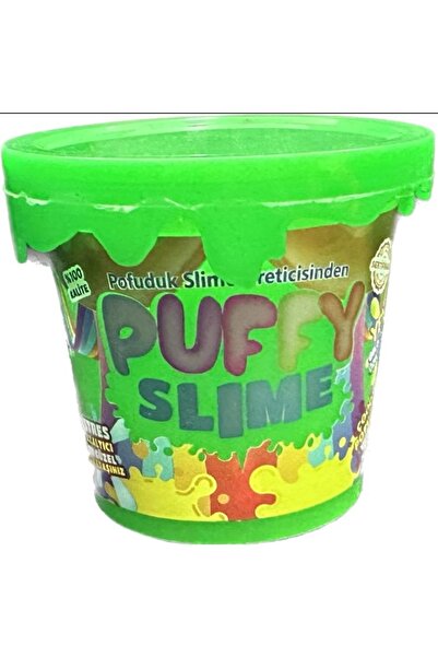 ümit toys Puffy Yeşil Slime Yeni Trend Slime - 1 Adet Hazır Slime 4 Farklı Renkler 120 gr Slaym Pop Tube