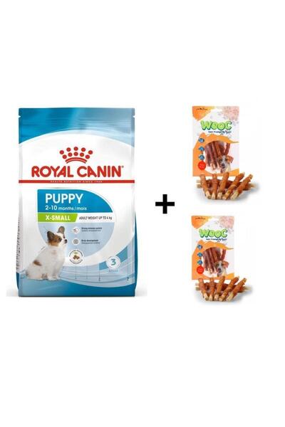Royal Canin X-Small Puppy Küçük Irk Yavru Köpek Maması 3 Kg + 2 Adet Wooc Ödü...