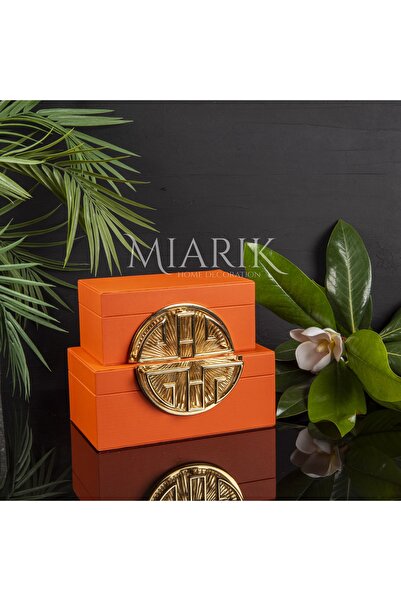 MIARIK DESIGN & DEKORASYON 2 Li Deri Kutu Aksesuarli 8x16 10x20 Cm