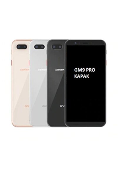 AXYA General Mobile GM9 uyumlu  Pro Arka Pil Kapak Siyah Gümüş Gri