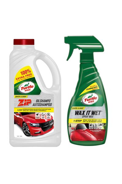 Turtle Wax Hızlı Cila 500 Ml + Zip Wax Cilalı Oto Yıkama Şampuanı 1 L