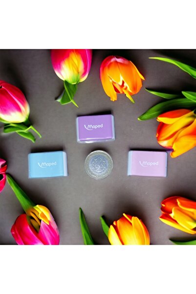 SEYFİKİRTASİYE ممحاة MAPED MINI 3 قطع بألوان الباستيل