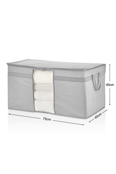 Serstil 75X40X40 cm Gray Spotted Classic Std Windowed Pillow Holder