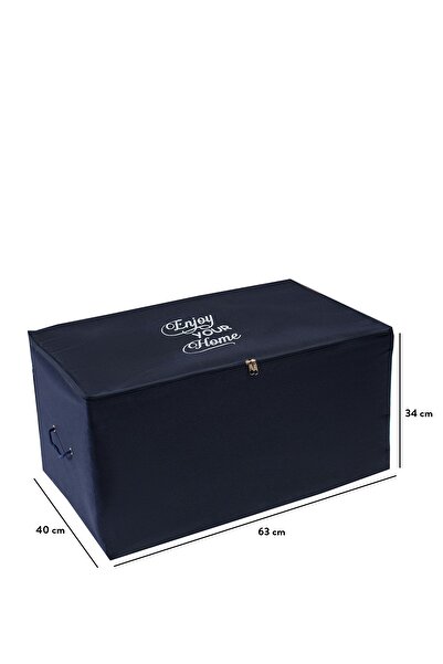 Serstil Orta Boy Baskı Detaylı Lacivert Hurç 63 X 40 X 34 Cm