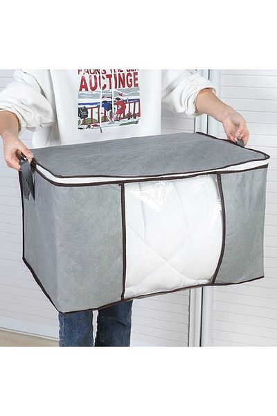 Serstil 3 Pieces - Window Quilted Pillow Quilt Scrap Gray 75 X 40 X 40 Cm