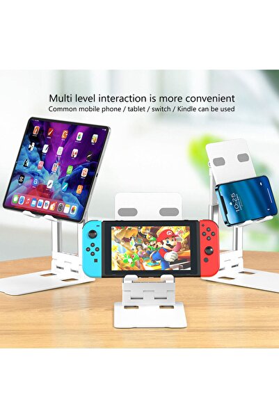 Fogy Συμβατός με Apple-samsung-lenovo-huawei-xiaomi Tablet -stand Μεταλλική ρυθμιζόμενη βάση επιτραπέζιου υπολογιστή