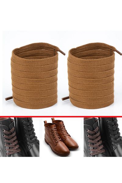 AiryFooT Flat Waxed Cotton Boots Shoelace 150 cm (Taba)