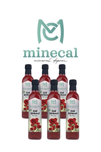 Minecal Gül Sirkesi 6x500 ml – %100 Katkısız Doğal | Şekersiz | Koruyucu Içermez