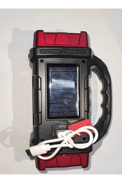 TEKNOPİA Taşınabilir Dış Mekan Güneş Enerjili Aydınlatma Solar Led Lamba Hurr...
