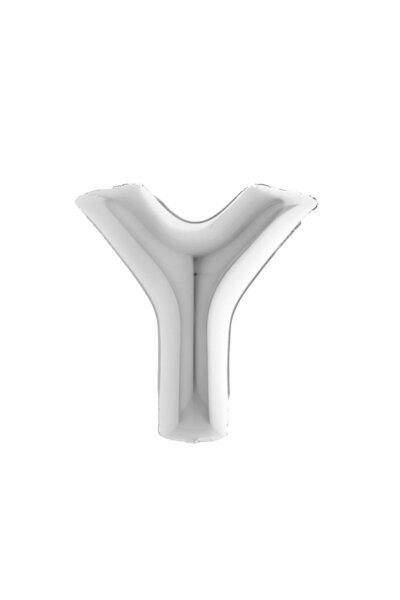 yelplas بالون فويل حرف Y 100 سم بالون هيليوم فضي للحفلات وأعياد الميلاد