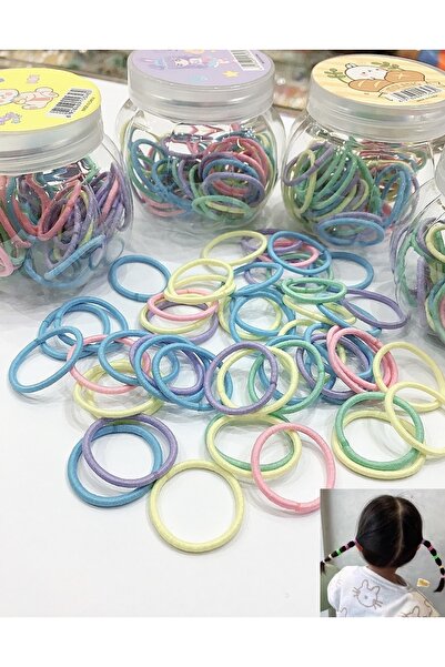 NEW HİLL Υφασμάτινο ελαστικό κλιπ μαλλιών σε κουτί-100 τεμάχια