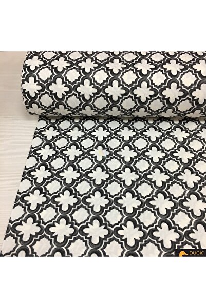 küçükçalık Sur Desenli Duck Keten Metrelik Kesim Kumaş