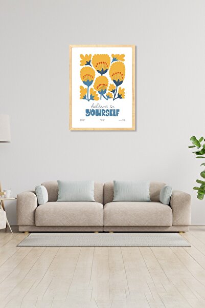 Dekorsiahome Set de pictură decorativă cu cadru din lemn pentru casă, sufrage...