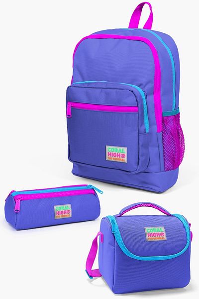 Coral High Set ghiozdan 3 piese pentru copii Lavanda SET0123703
