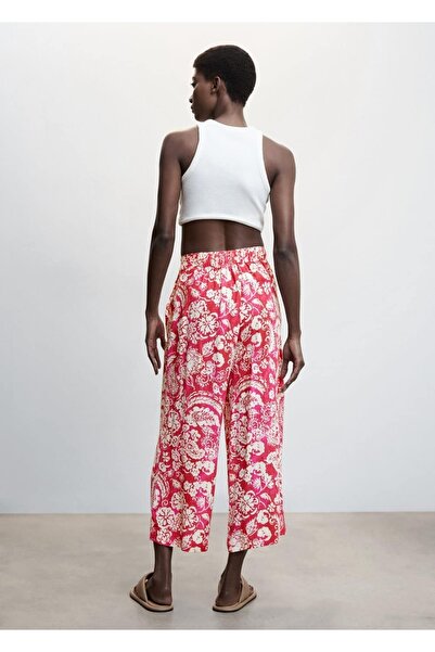 MANGO Woman Çiçek Desenli Culotte Pantolon