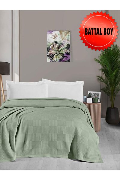 Mulberry Pique deka se vzorem Waflle 100% bavlna Silná příze Soft King Velikost 240 x 260