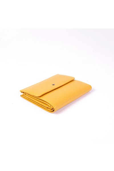 Eminsa Yellow Genuine Leather Women's Wallet