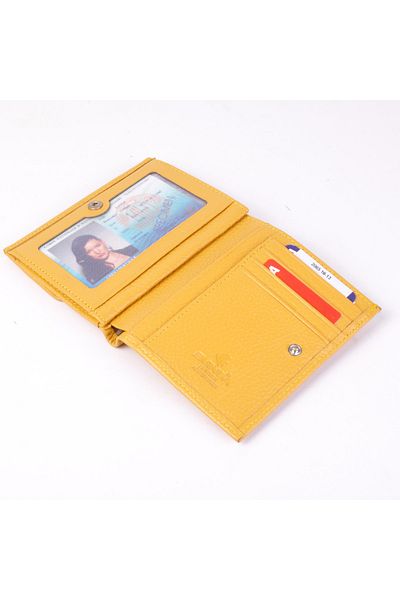 Eminsa Yellow Genuine Leather Women's Wallet