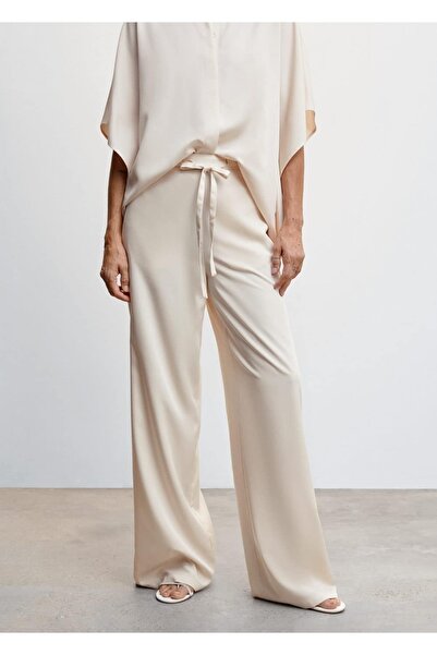 MANGO Woman Düz Kesim Dökümlü Pantolon