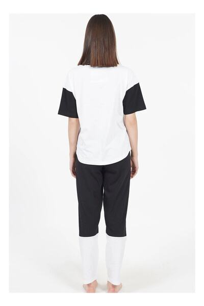 VİENETTA Set pijama de damă Vienetta alb cu mânecă scurtă