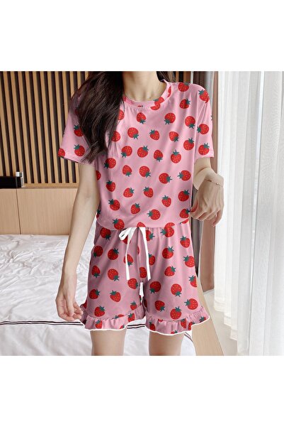 PEMBİŞ HOMEWEAR Σετ σορτς Aden Strawberry Süpersoft