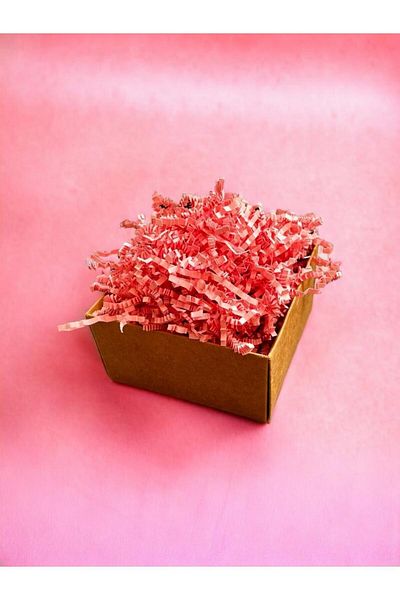 t tuğset etiket Zigzag Pelur Crop Paper - Pink Color, 100 gr Ornamental Filling Material Paper -t5
