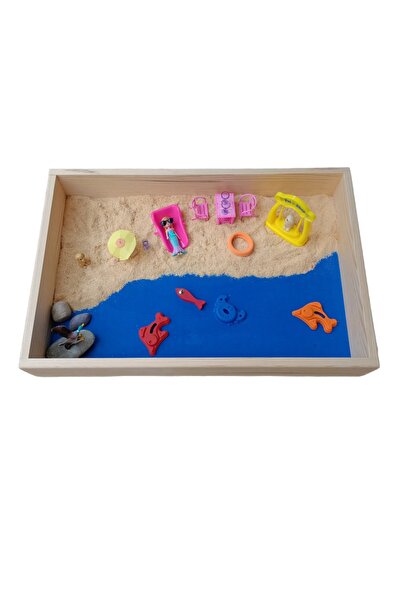 Masal Oyuncak صينية رمل خشبية تعليمية كبيرة