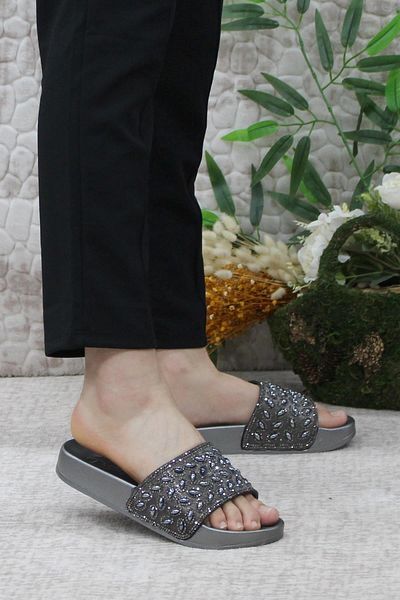 Mehmet Mete 18601 Anatomical Stone Women's Slippers