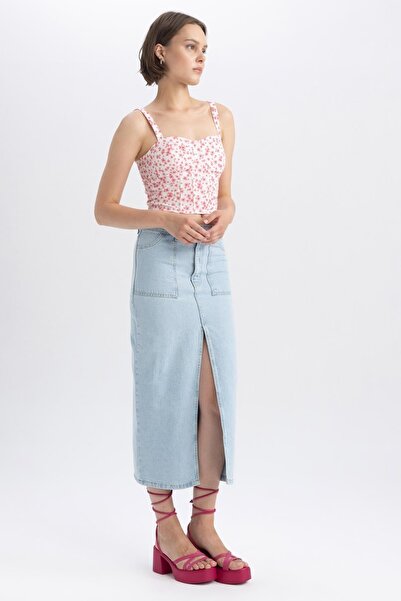 DeFacto Kargo Fit %100 Pamuk Maxi Jean Etek A9385ax23hs