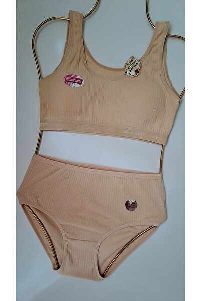 NARIYA Set sutien și chiloți de mărime mare pentru damă, set de lenjerie de corp pe jumătate tanc confortabil din bumbac