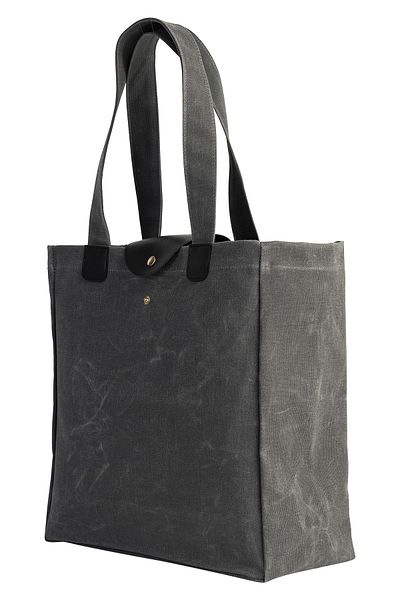 Üçler Çanta Waxed Canvas Shopper Bag