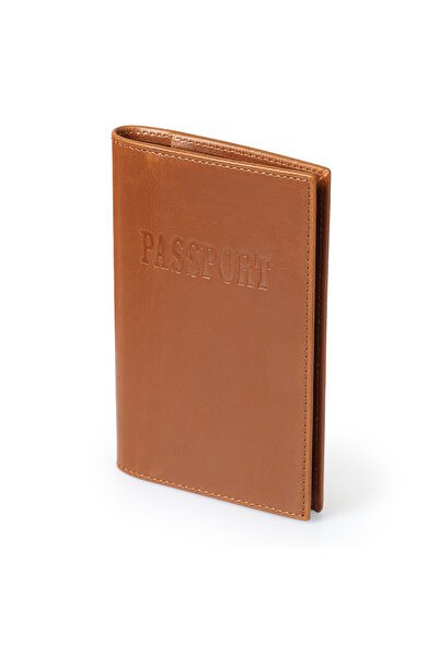 OttoAngelino Otto Angelino Leather Passport Case Wallet - Rfid Protected - Tan