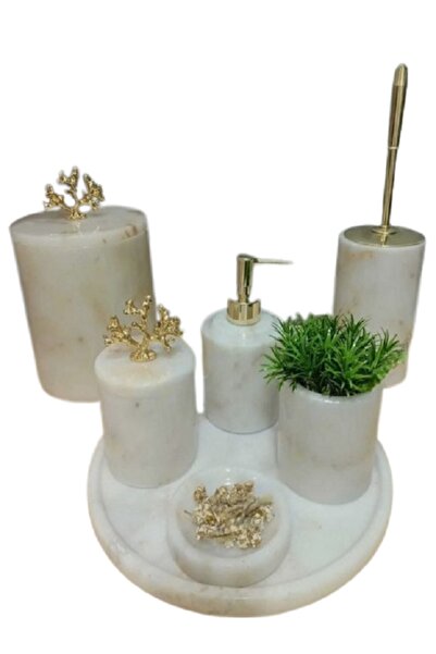 Sümeyra Marble Art BORN - ΣΕΤ ΜΠΑΝΙΟΥ ΦΥΣΙΚΟ ΛΕΥΚΟ ΜΑΡΜΑΡΟ 7 ΤΕΜΑΧΙΩΝ