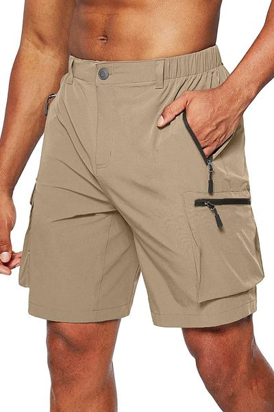 GHASSY CO. Ghassy Co. Pantaloni scurți pentru bărbați, camping, drumeții, călătorii, cu uscare rapidă, cu mai multe buzunare