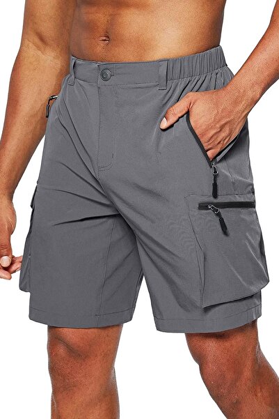 GHASSY CO. Ghassy Co. Erkek Kamp Yürüyüş Seyahat Hızlı Kuruma Çok Cepli Outdoor Şort