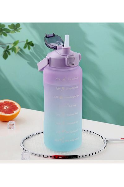 MissClean Yavlu Motivational 2-pack Water Bottle Water Bottle Water Bottle 2 Lt And 900ml Gym Water Bottle
