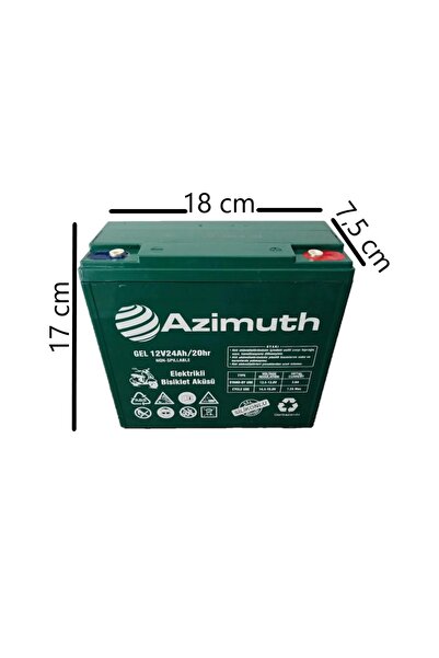 Azimuth 12v 24ah Amper Elektrikli Bisiklet Aküsü 5'li Set