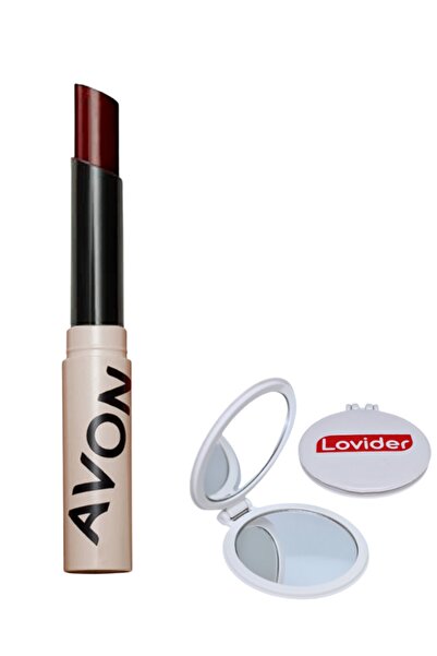 AVON Tinted Lip Balm Renkli Dudak Balmı Plum + Lovider Cep Aynası
