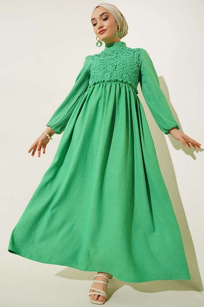 Zade Dress with Lace Mesh Front Detail
