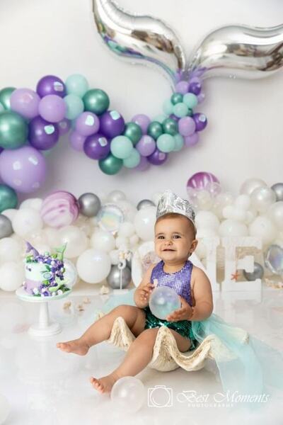 MERİ PARTİ DENİZ KIZI KONSEPT BALON VE BALON ZİNCİRİ DENİZ KIZI KUYRUĞU VE DO...