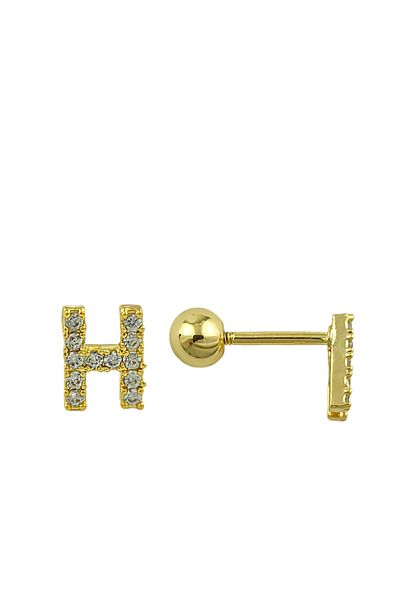 Çlk Accessories ثقب الحرف الذهبي - H HarfPiercing