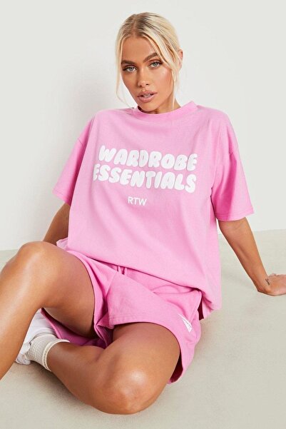 mercoledi Ροζ Oversize Wardrobe T-shirt - Oversize Printed WARDROBE
