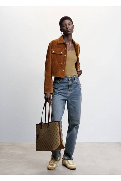 MANGO Woman Ribbed Strap Blouse