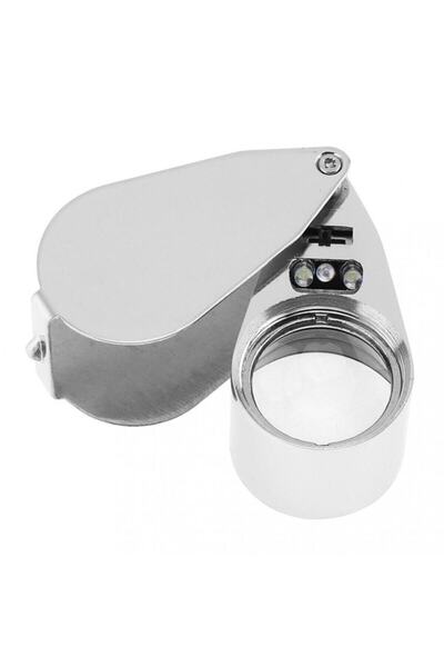 Nikula Mini Led Işıklı Büyüteç Full Çelik Büyüteç Lup Mercek Kuyumcu Büyüteci