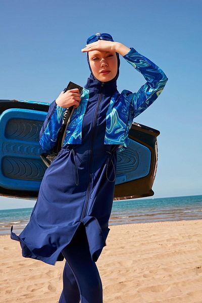 Marina H2O Swim Series Navy Blue Hijab Swimsuit M2319