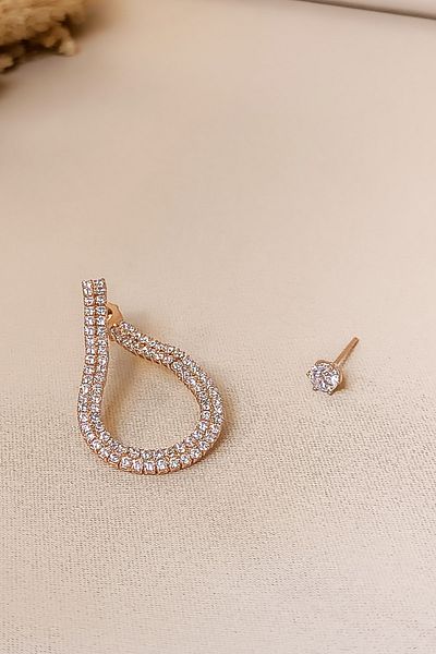 COSİTA Waterway Zircon Stone Design Solitaire Detail Modern Earring