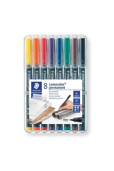 Staedtler Steadtler 317 Wp8 Lumocolor Permanent Marker M Set of 8