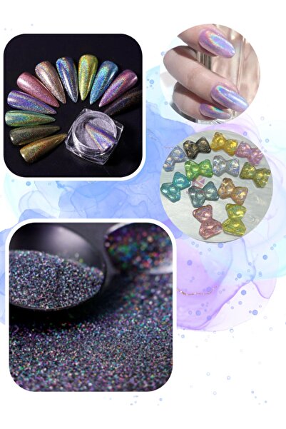 Sirius Hobi Epoksi Reçine Magic Lazer Silver Black Tırnak Makyaj Chunky Glitt...